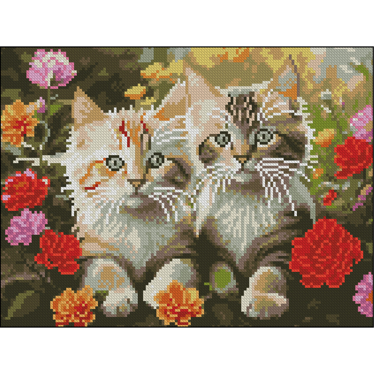 Алмазна мозаїка Кошенятки без підрамника 30х40 см Strateg (ZAV3040-29), фото 1