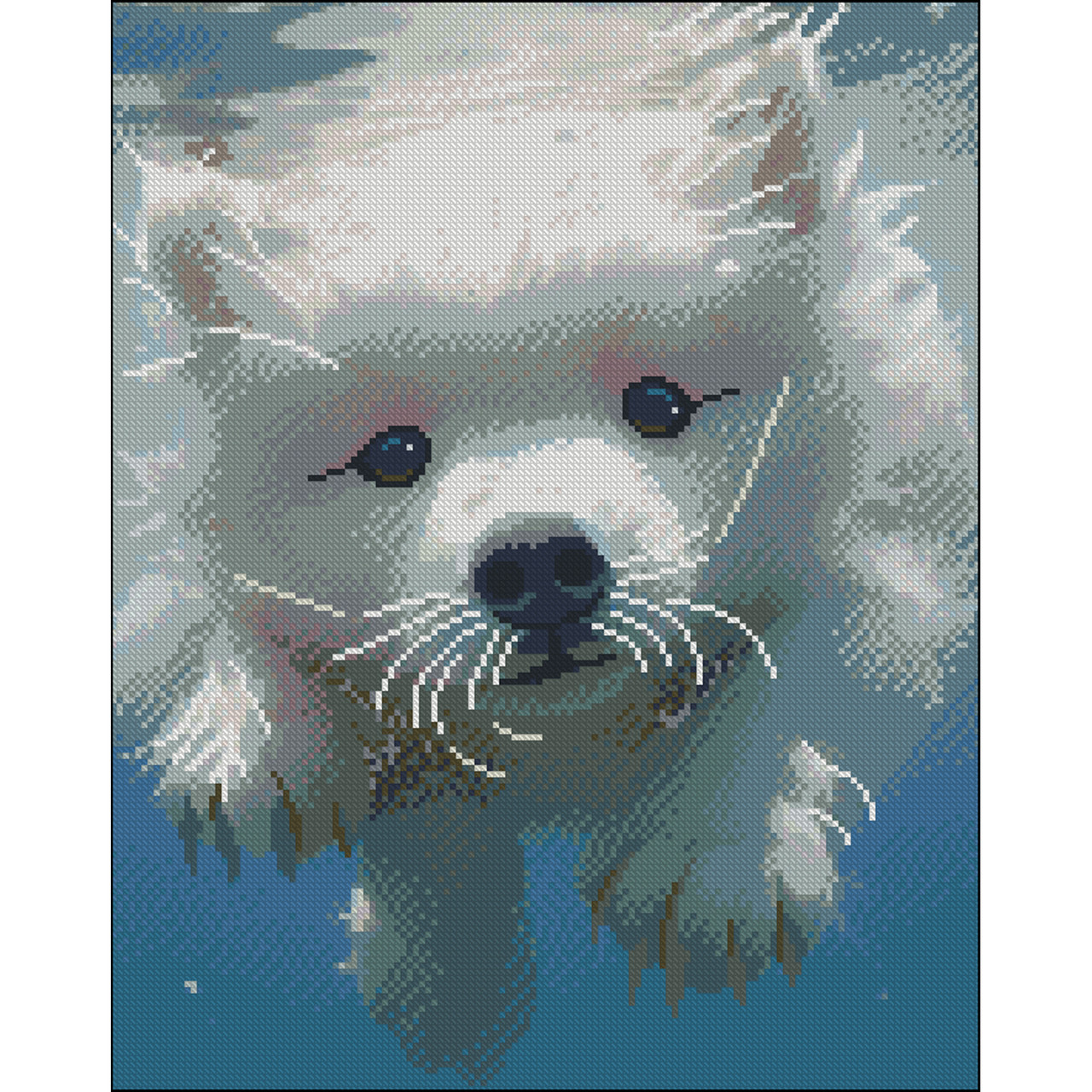 Алмазна мозаїка Пухнастий плавець без підрамника 40х50 см Strateg (ZAV4050-9), фото 1