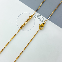 Ланцюжок "Круглий Якір" р. 35; медичне золото Xuping 18К