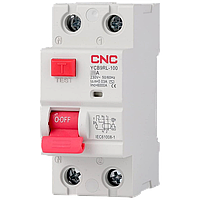 ПЗВ CNC YCB9RL-100 16А 1Р+N 6кА 30мА (Б00039139) на DIN-рейку, електромеханічний тип