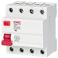 ПЗВ CNC YCB9RL-100 32А 3Р+N 6кА 30мА (Б00041351) на DIN-рейку, електромеханічний тип