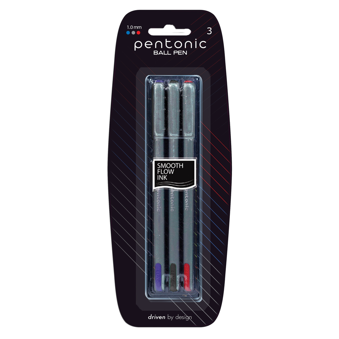 Ручка кулькова LINC Pentonic 1,0 мм 3 шт мікс кольорів (412209), фото 1