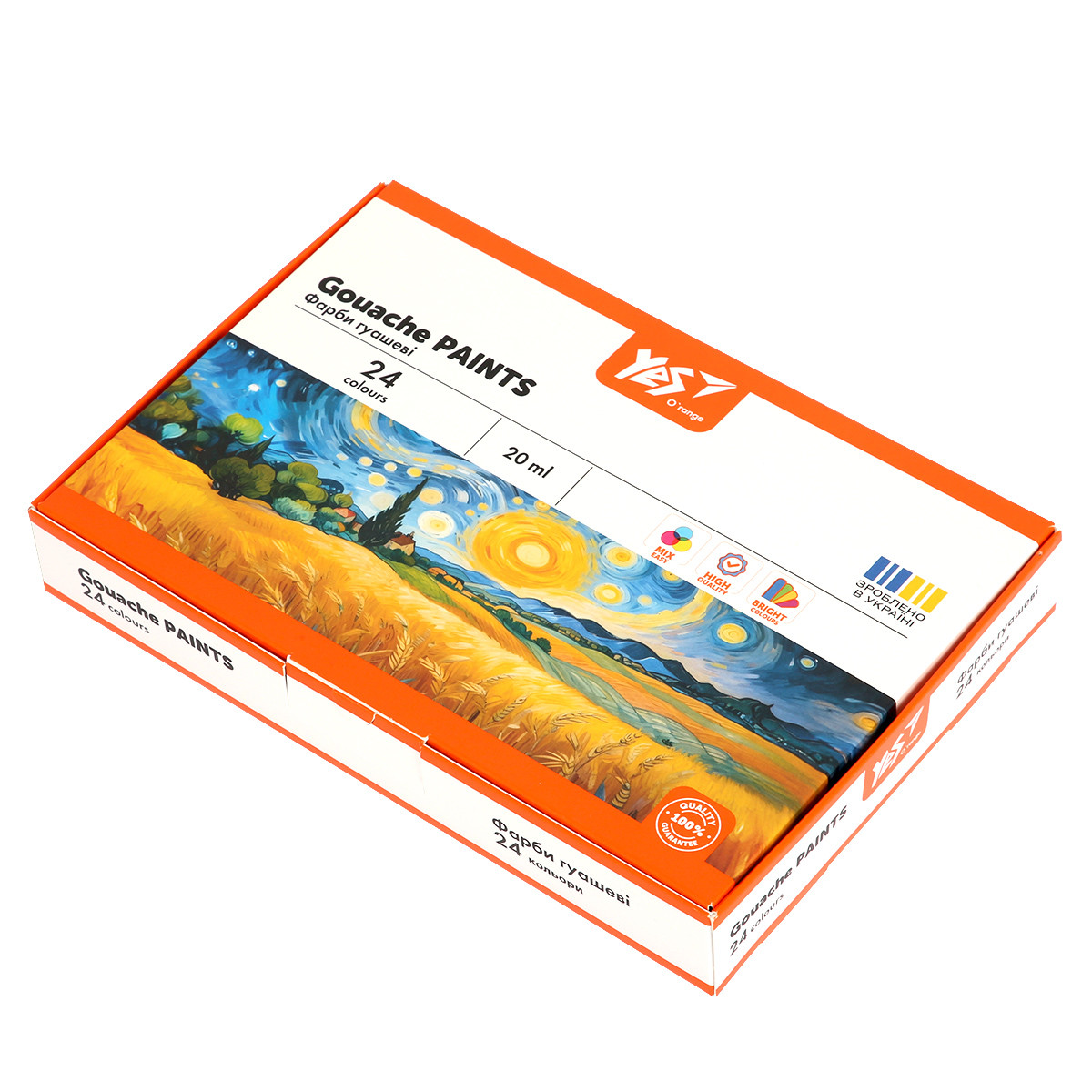 Фарби гуашеві Yes Orange Line 24 кольорів по 20 мл (230434), фото 1