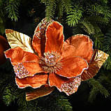 Квітка декоративна Yes! Fun Пуансетія бронза 24см (974974), фото 3