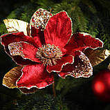 Квітка декоративна Yes! Fun Пуансетія бордо 24см (974976), фото 3