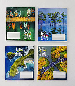 Зошит 48 аркушів у клітинку "Природа" (48К145) Поліграфіст