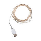 Електрогірлянда Yes! Fun Нитка на мідному дроті 50 LED холодно-біла 5 м статична, USB (975038), фото 3