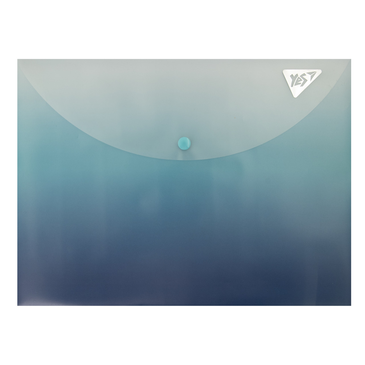 Папка-конверт YES А4 на кнопці Fusion, синьо-блакитна (492290), фото 1