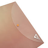 Папка-конверт YES А4 на кнопці Fusion, димчасто-рожева (492292), фото 2