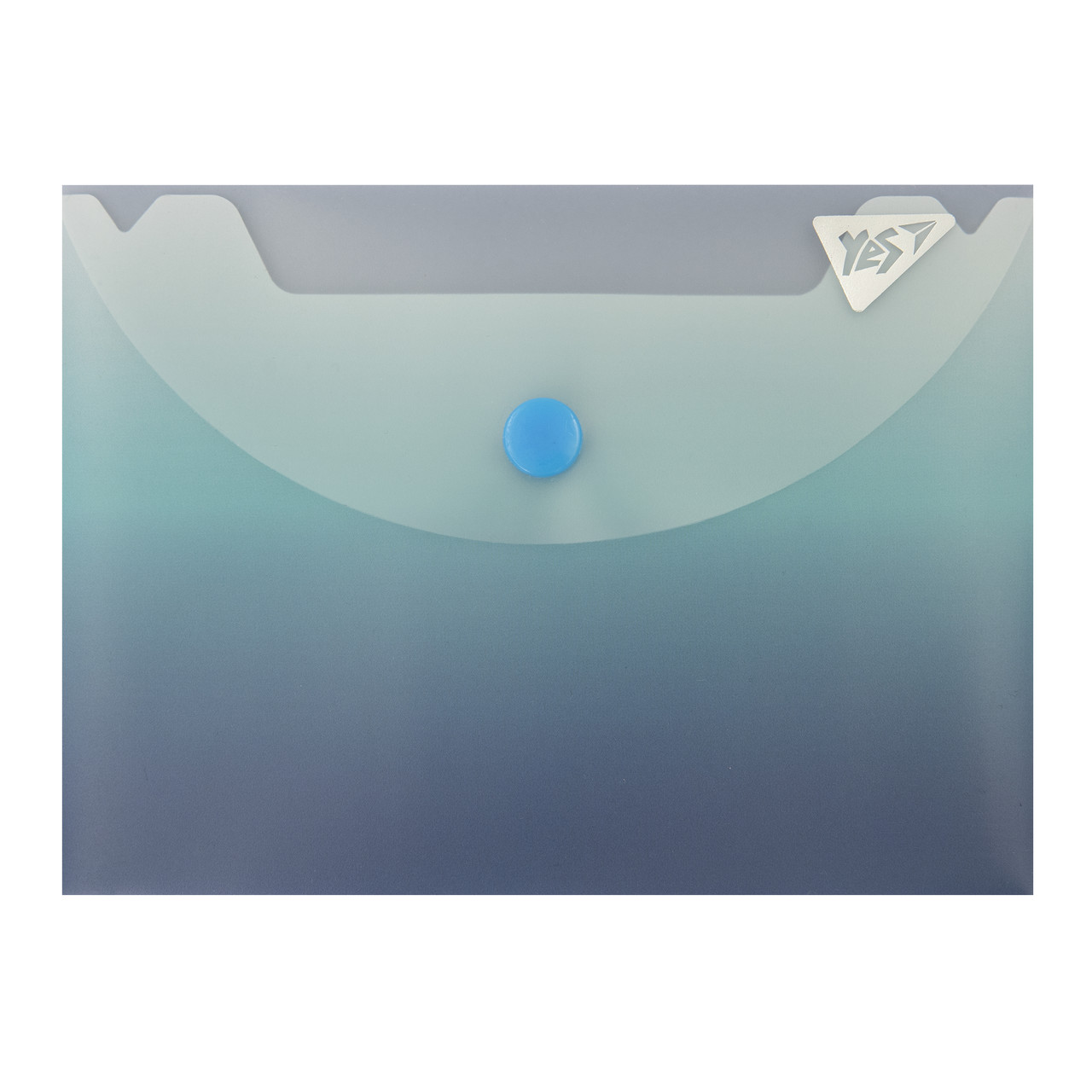 Папка-конверт YES B7 на кнопці Fusion синьо-блакитна (492302), фото 1