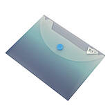 Папка-конверт YES B7 на кнопці Fusion синьо-блакитна (492302), фото 2