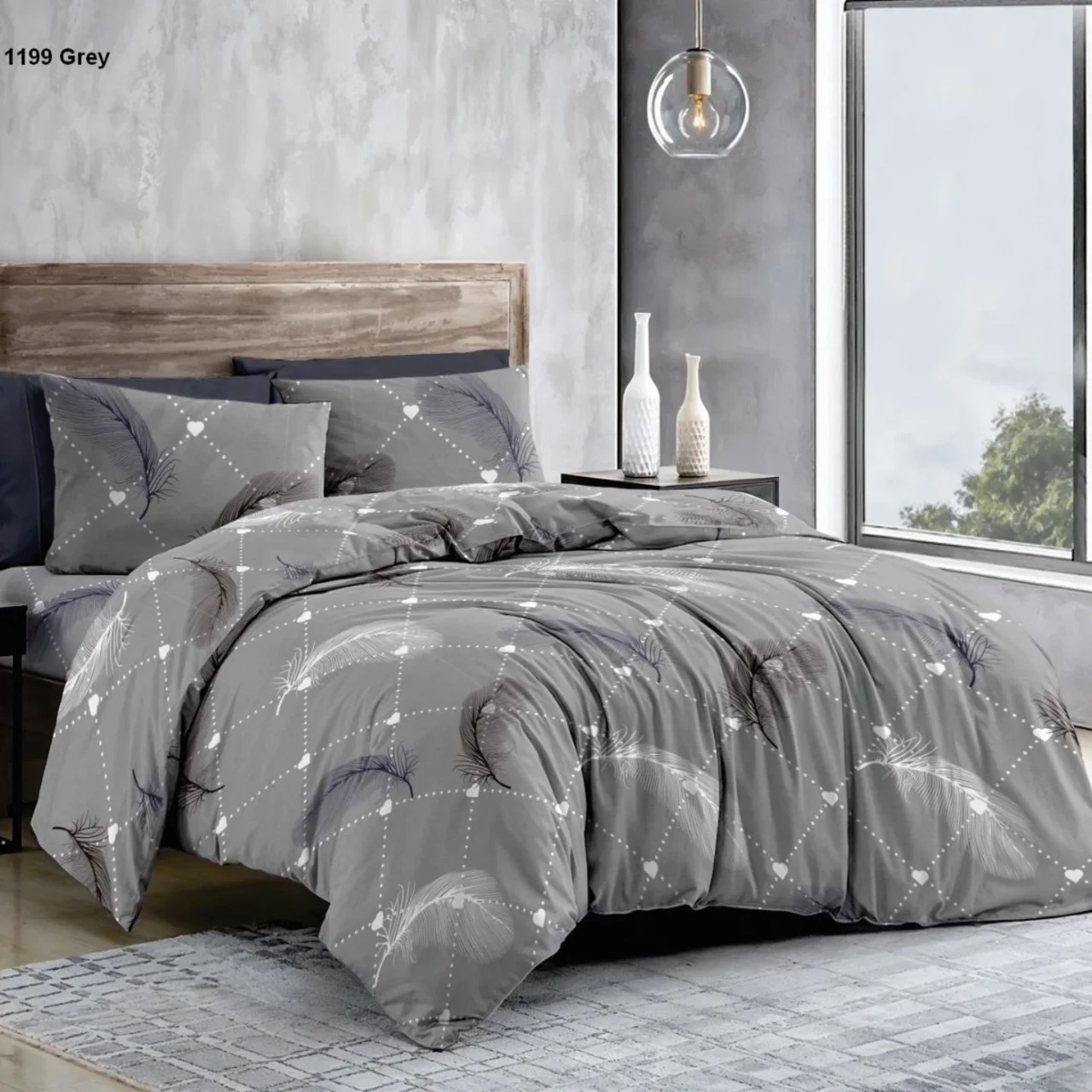 Постільна білизна бязь Флейм сірий, фото 1