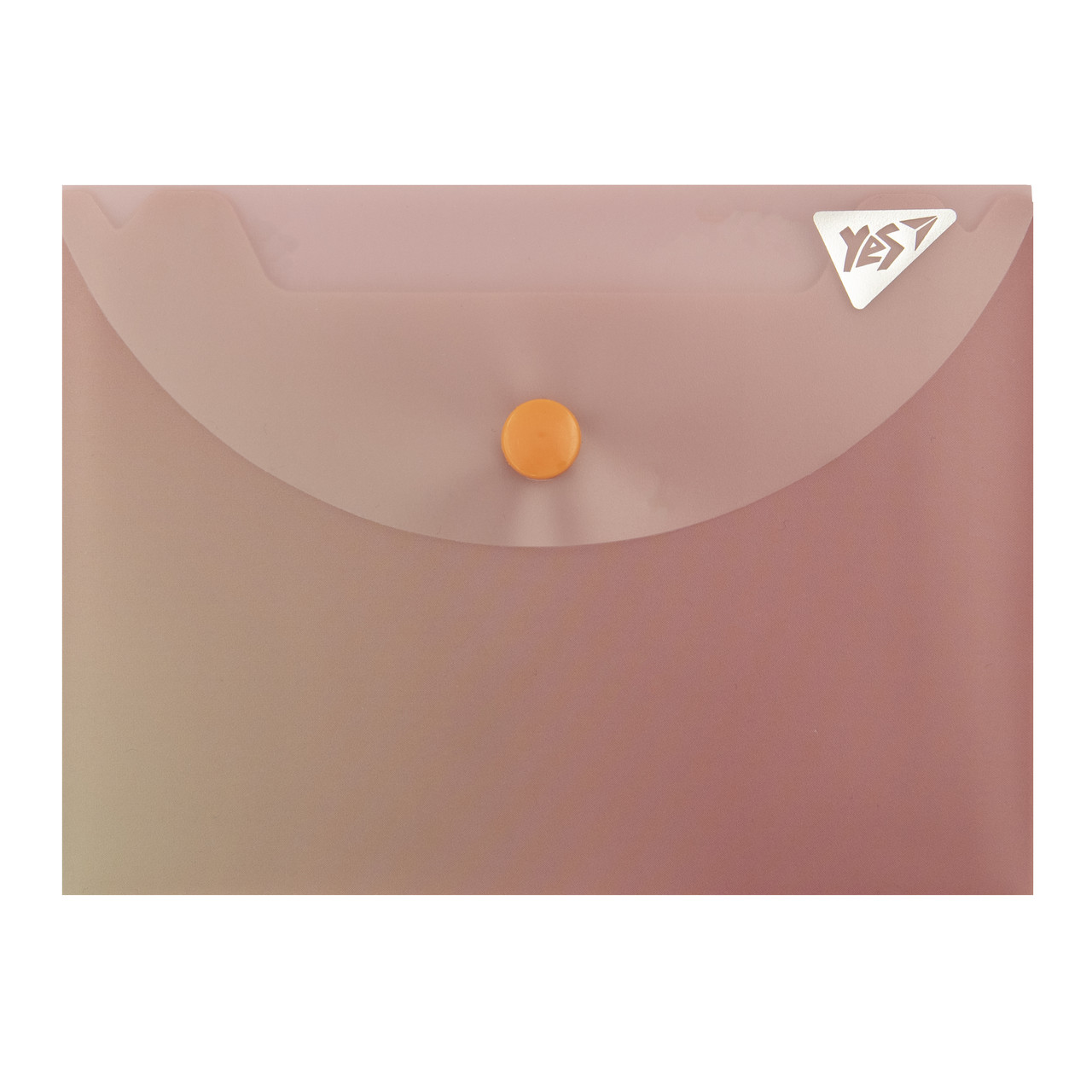 Папка-конверт YES B7 на кнопці Fusion димчасто-рожева (492303), фото 1