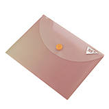 Папка-конверт YES B7 на кнопці Fusion димчасто-рожева (492303), фото 2