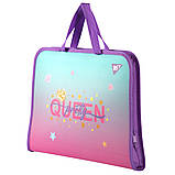 Папка-портфель Yes FC на блискавці з тканинними ручками Glamour (492312), фото 3