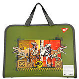 Папка-портфель Yes FC на блискавці з тканинними ручками JURASSIC WORLD (492314), фото 2