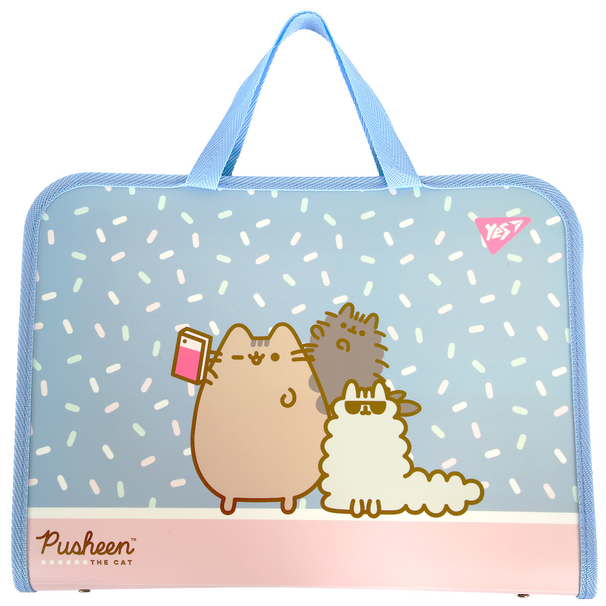 Папка-портфель Yes FC на блискавці з тканинними ручками Pusheen (492316), фото 1