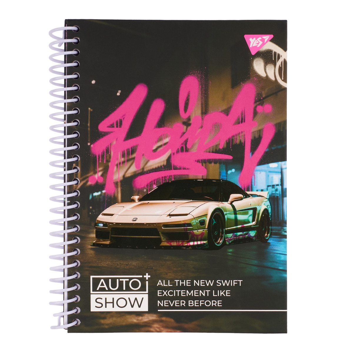 Блокнот YES А5 64 арк 7БЦ cпіраль Auto show. Honda клітинка (152014), фото 1