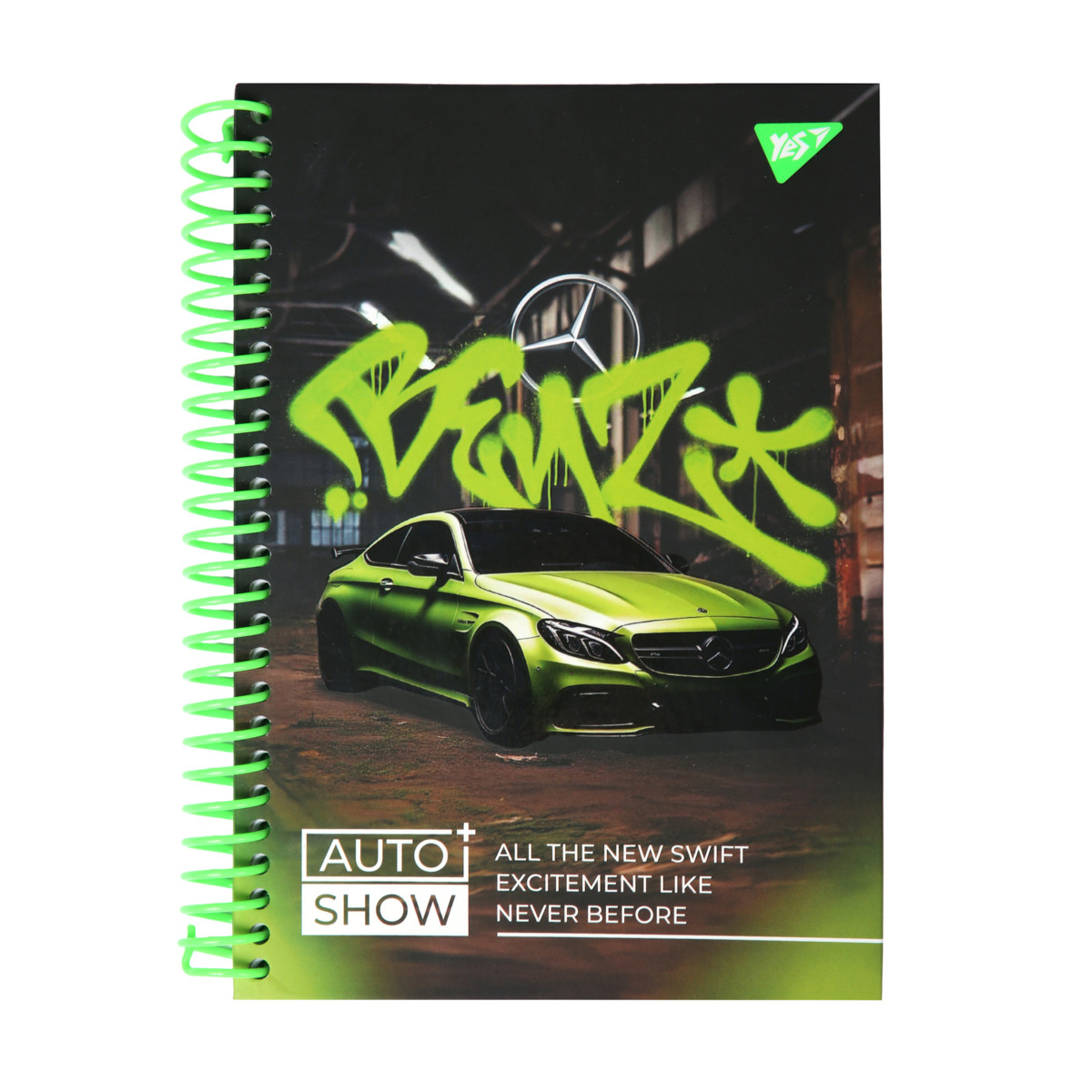 Блокнот YES А5 96 арк 7БЦ cпіраль Auto show. Mercedes клітинка (152019), фото 1