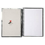 Блокнот YES А6 64 арк 7БЦ cпіраль Artistic moment клітинка (152025), фото 3