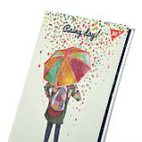 Блокнот YES А5 64 арк інтегральний Rainy day клітинка (152071), фото 2