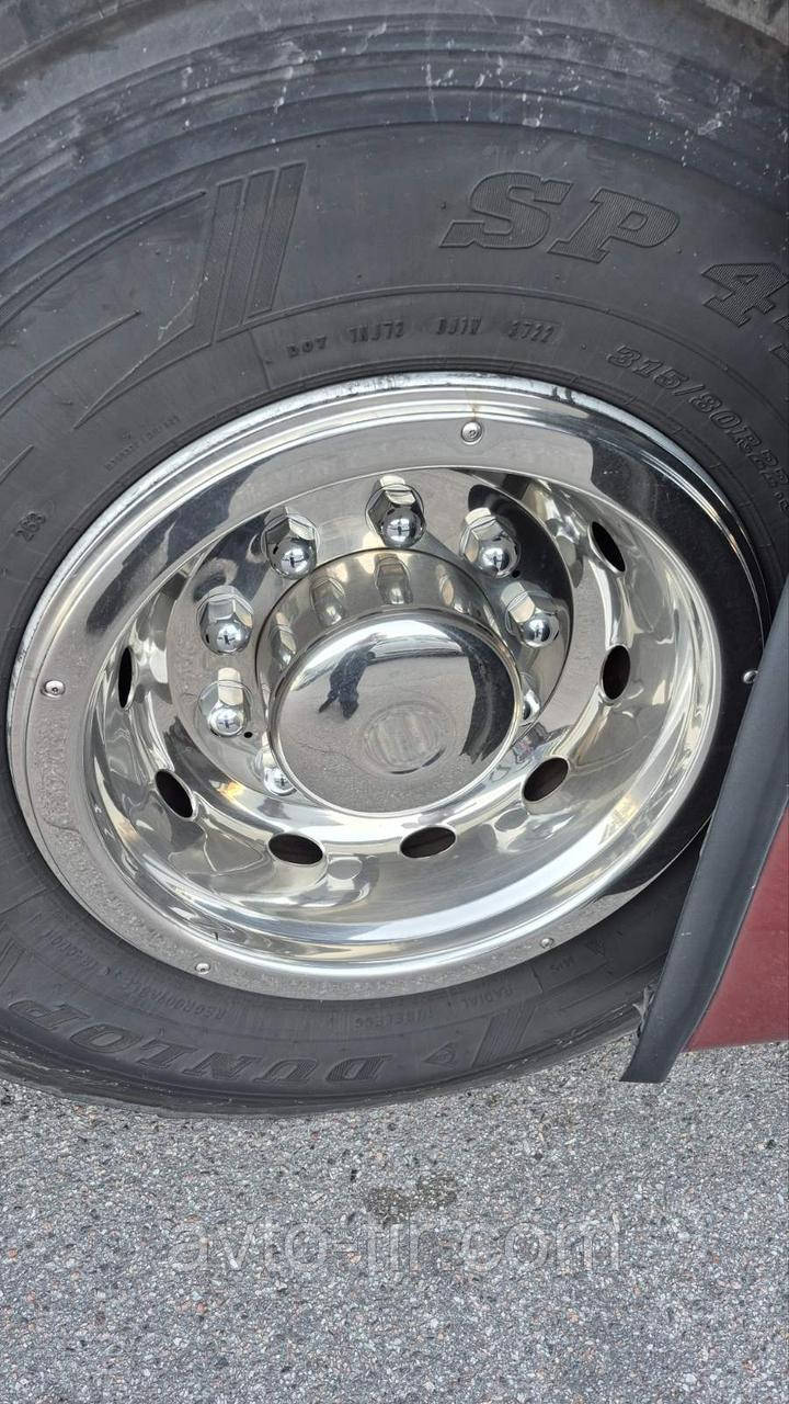 Колпак колеса глубокий задний 22.5 (нержавійка) ведуча вісь Колпак задний 22.5 Ковпак на автобус 22.5, фото 1