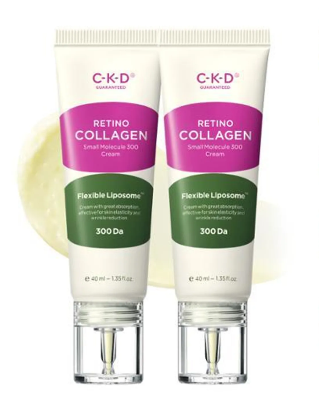 Ліпосомний ліфтинг-крем з ретиналем CKD Retino Collagen Small Molecule 300 Cream 40мл + 40мл, фото 1