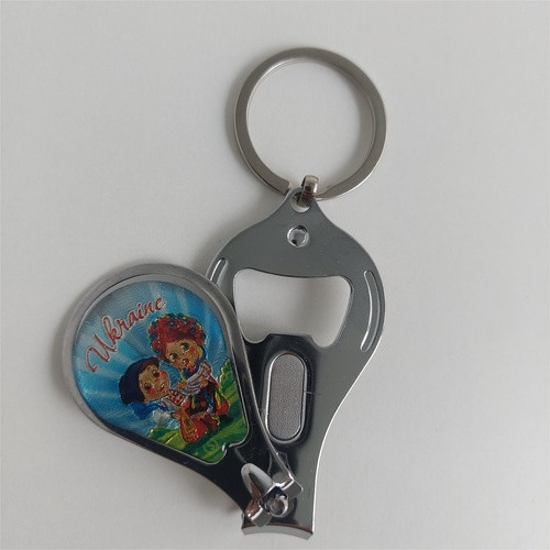 Брелок Парочка. Ukraine (кусачки-відкривачка). Металевий (20826), фото 1