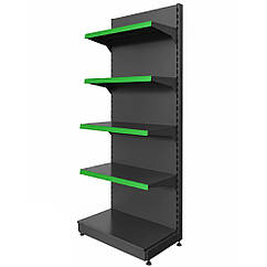 Односторонній торговий стелаж 1900х600 мм, приставний стелаж в магазин, стелажі Рістел, стелаж для продуктів, стелаж для бакалії,