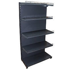 Односторонній торговий стелаж 1900х950 мм, приставний стелаж в магазин, стелажі Рістел, стелаж для продуктів, стелаж для бакалії,