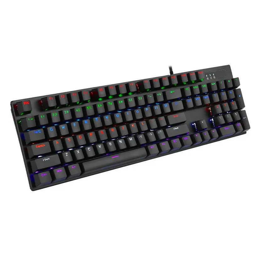 Клавіатура провідна ігрова UKC K101 з RGB підсвічуванням USB Black (3_07264), фото 1