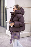 Жіночий стильний пуховик у стилі оверсайз, фото 2
