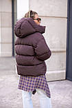 Жіночий стильний пуховик у стилі оверсайз, фото 3