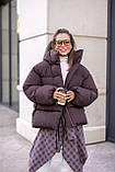 Жіночий стильний пуховик у стилі оверсайз, фото 10