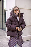 Жіночий стильний пуховик у стилі оверсайз, фото 5