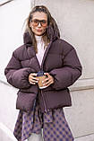 Жіночий стильний пуховик у стилі оверсайз, фото 8