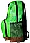 Рюкзак Minecraft "Крипер/Кирка" — Шкільний/Міський для фанатів гри (Зелений), фото 4