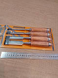 Набір ручних різців стамесок для дерева 4 шт 6-24 мм, фото 4