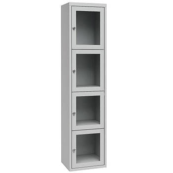 Металеві локери шафи ШЯ/С-400/1-4 з прозорими дверцятами