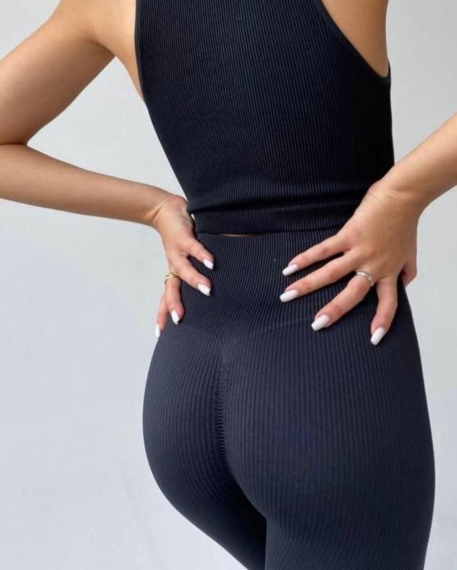 Жіночі лосини з пушапом,рубчик "КОРСЮГИ" р.46-50 Art: 3105-1, фото 1