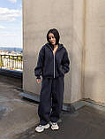 Жіночий теплий базовий костюм у стилі оверсайз на флісі, фото 8