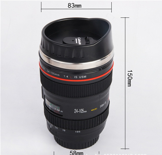 Термокружка объектив. Термостакан объектив фотоаппарата для горячих и холодных напитков