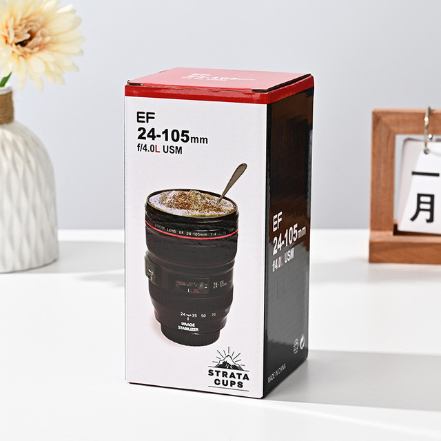 Термокружка объектив. Термостакан объектив фотоаппарата для горячих и холодных напитков
