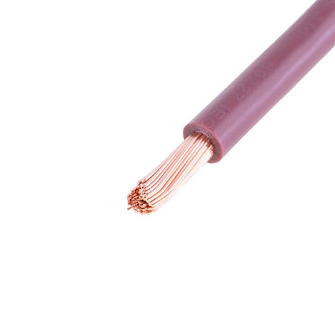 Провід багатожильний 6mm² (10AWG, 84xD0.29mm) коричневий, 1м, фото 1