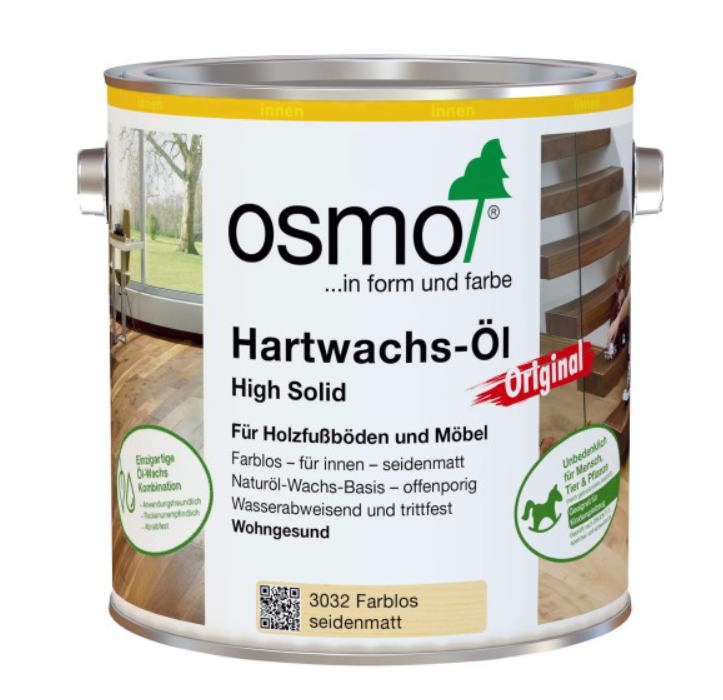 Олія з твердим воском для захисту підлоги Osmo Hartwachs-Ol Original (0.375л)