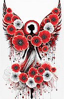 Схема для вишивки бісером ,, Білий Янгол Маки ,, Сб-3-169