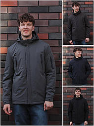 Модна чоловіча куртка в темно-синьому кольорі в розмірі М і 2XL