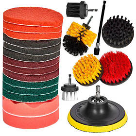 Набір щіток для прибирання для дриля 22 шт. Kraft&Dele KD10997 щітки для дрилі в наборі