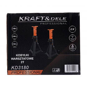 Комплект стійок (підставок) під авто 2т, 265-365 мм Kraft&Dele KD3180 опорні стійки під автомобіль