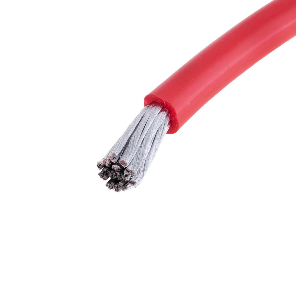 Силіконовий провід 5AWG (20mm²-4000/0.08TS) червоний, 1м